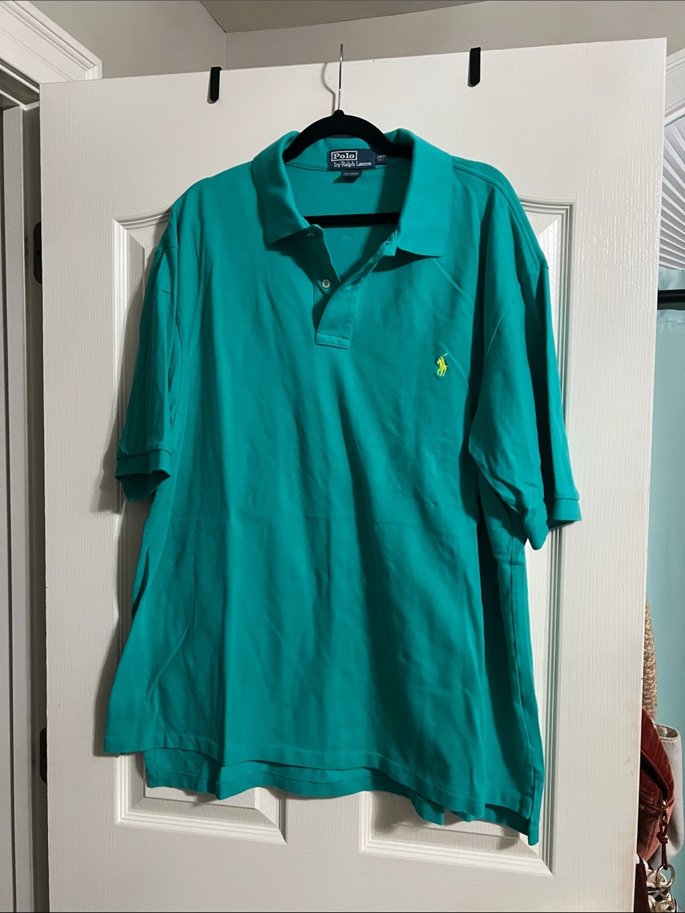 Polo by Ralph Lauren Teal Short-Sleeve Polo with Yellow Pony